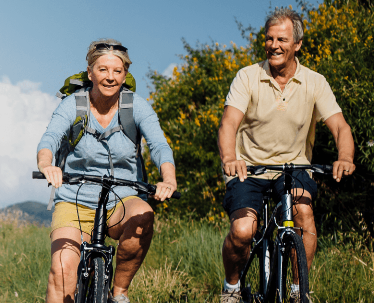 Couple Biking